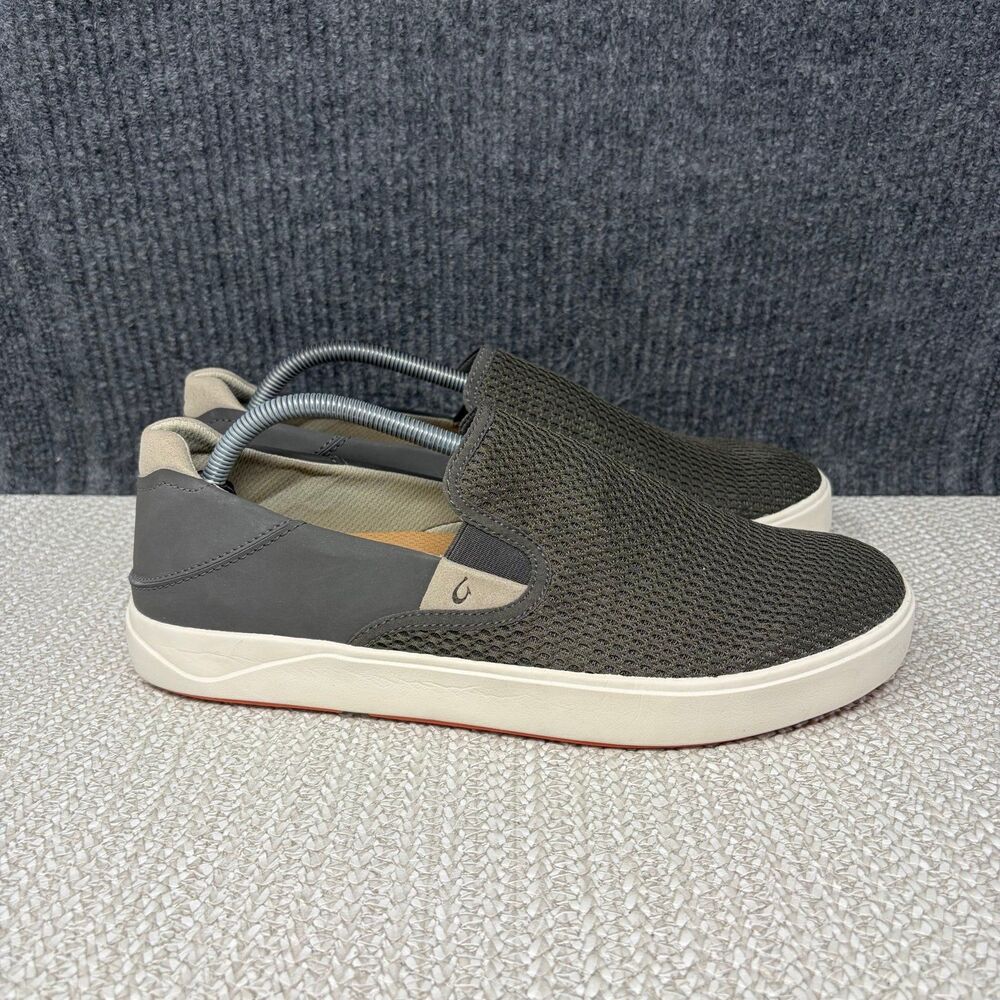 Olukai Lae’ahi Slip On Sneakers Boat Shoes Kona Brown Orange Men’s 10.5